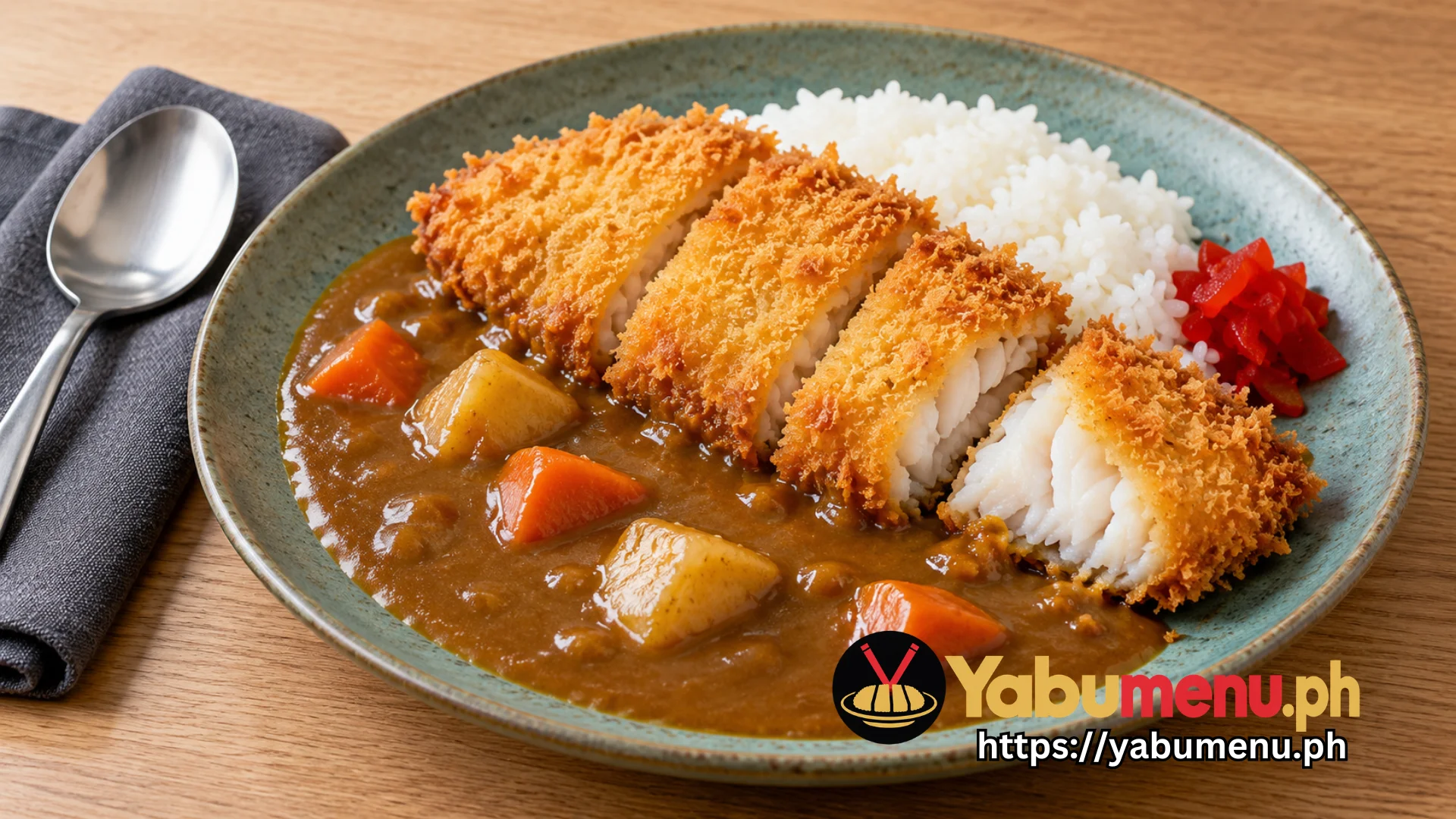 Cream Dory Katsu Curry with rice and Japanese curry sauce