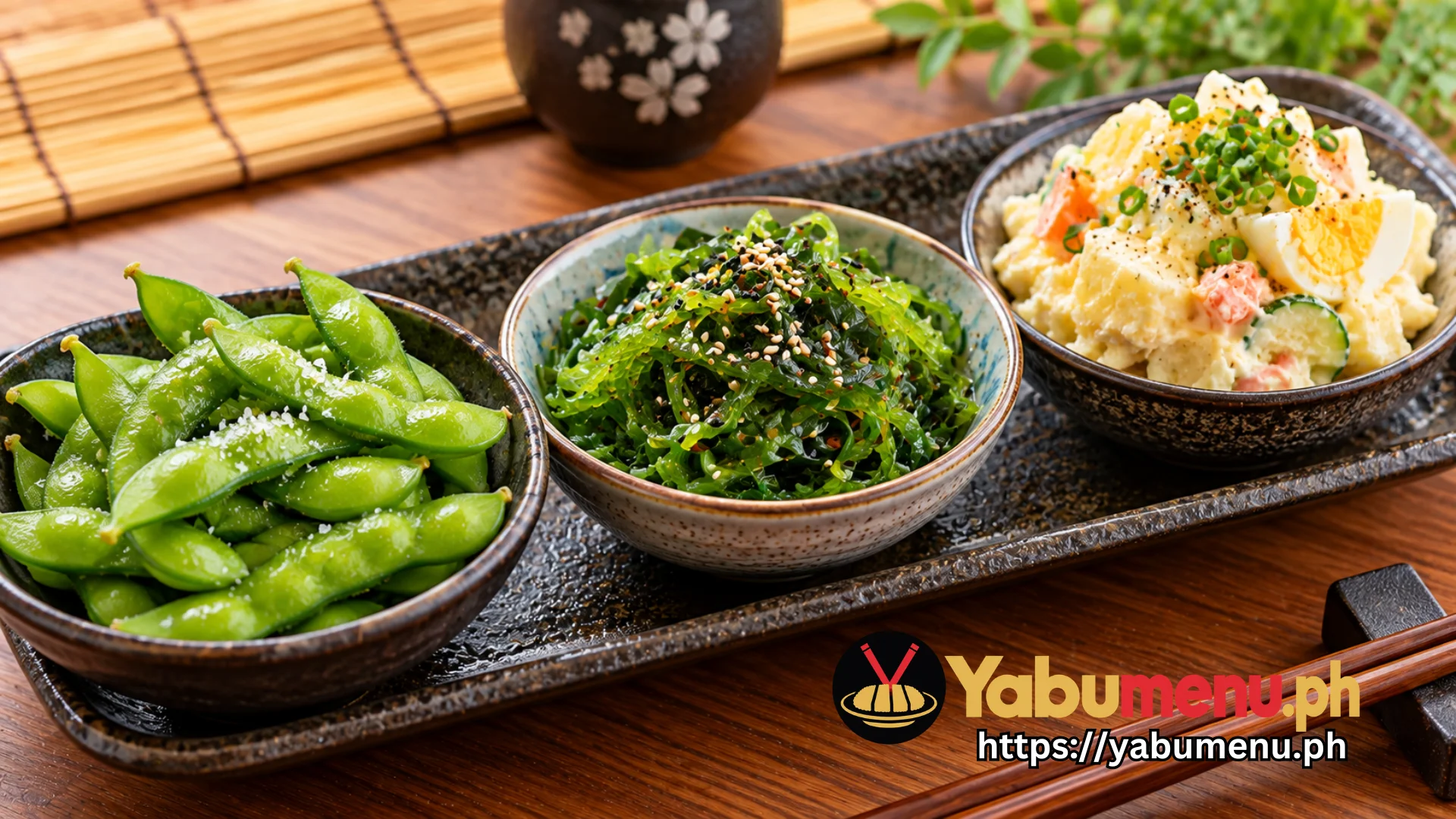 Edamame Wakame and Japanese Potato Egg Salad