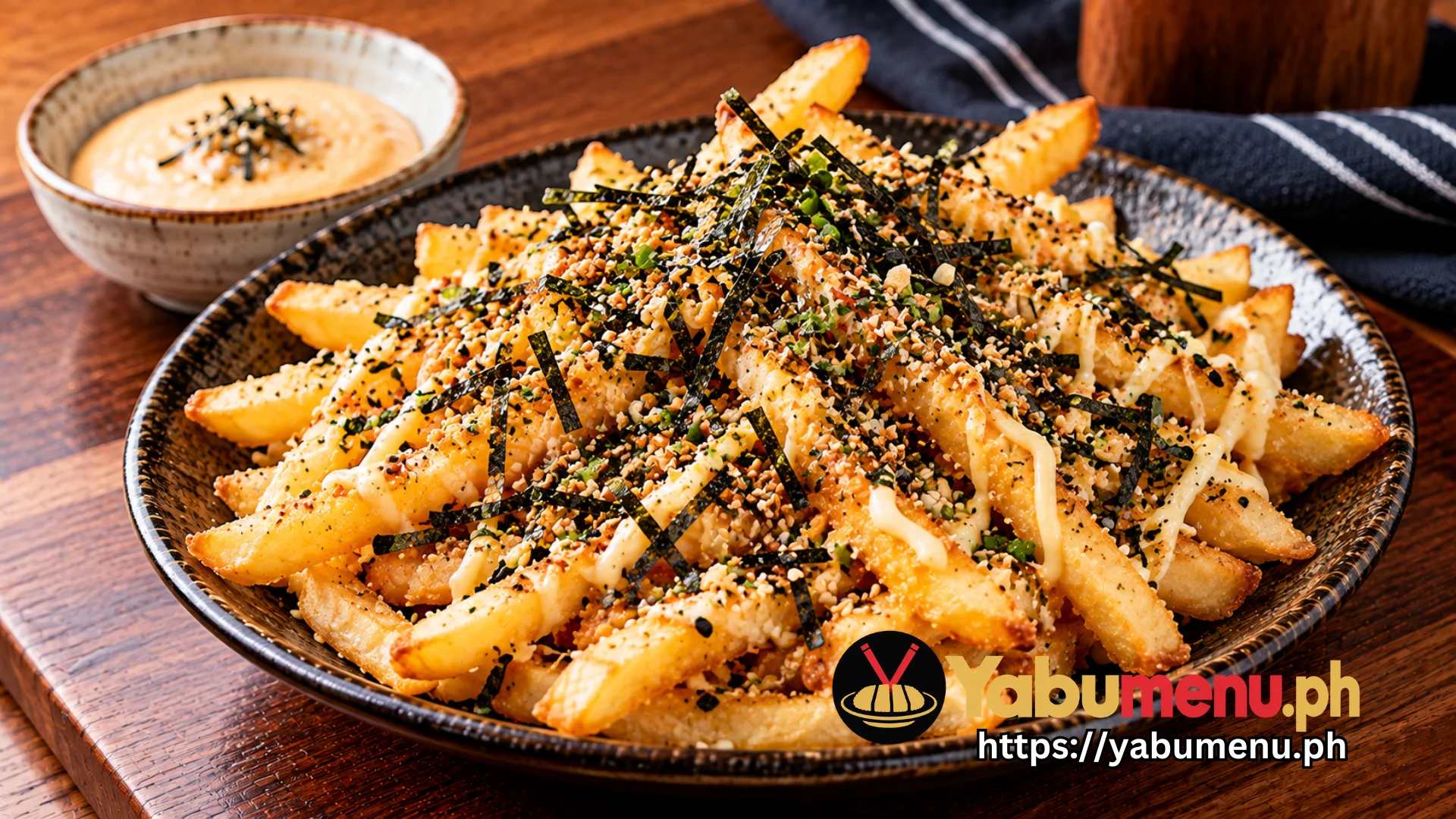 Japanese Furikake Fries with Nori and Sesame Topping