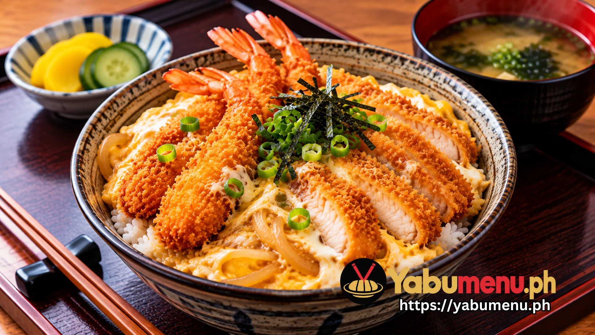 Prawn and Cream Dory Katsudon with Japanese Rice