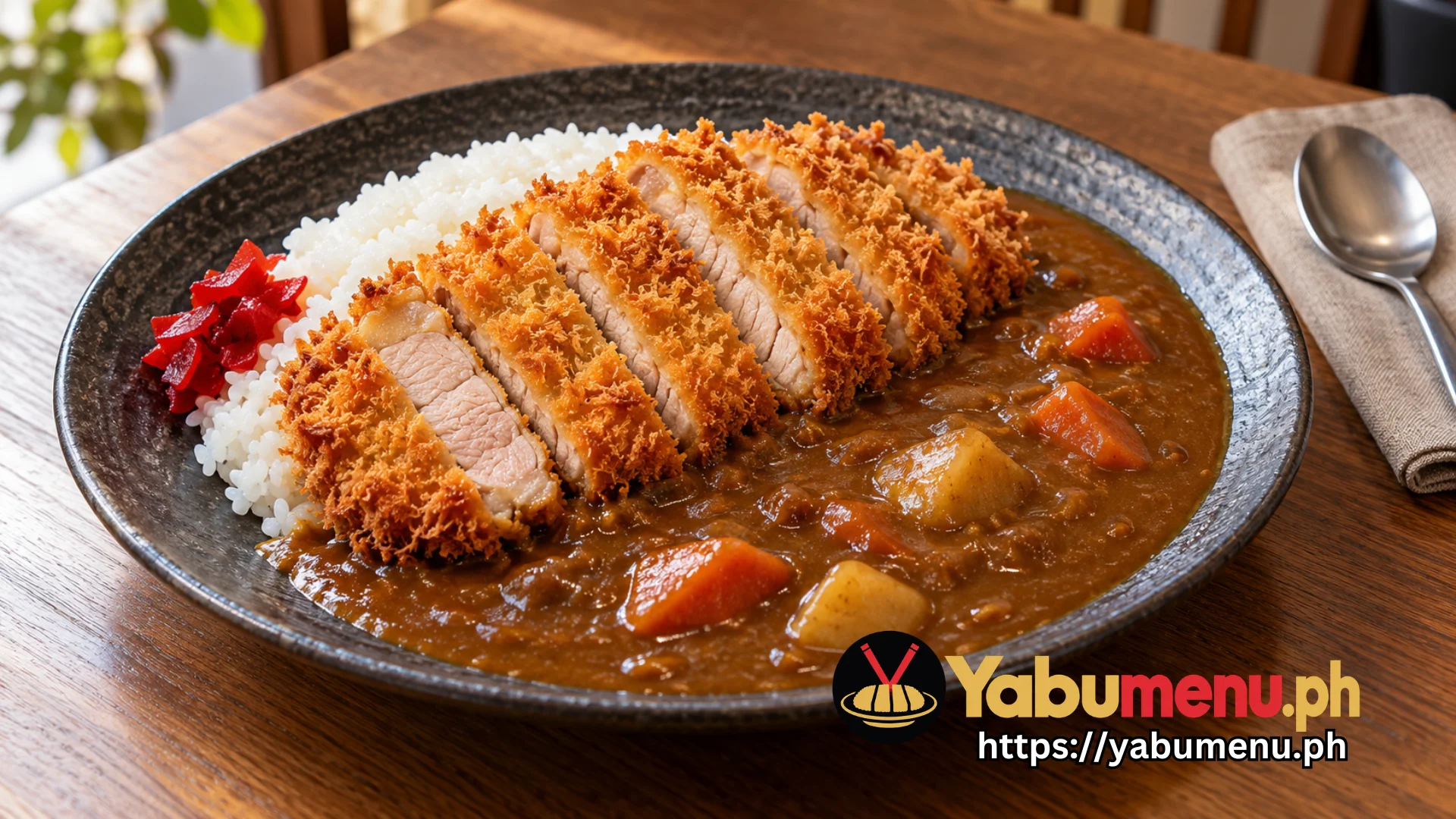 Rosu Katsu Curry with crispy pork loin and Japanese curry