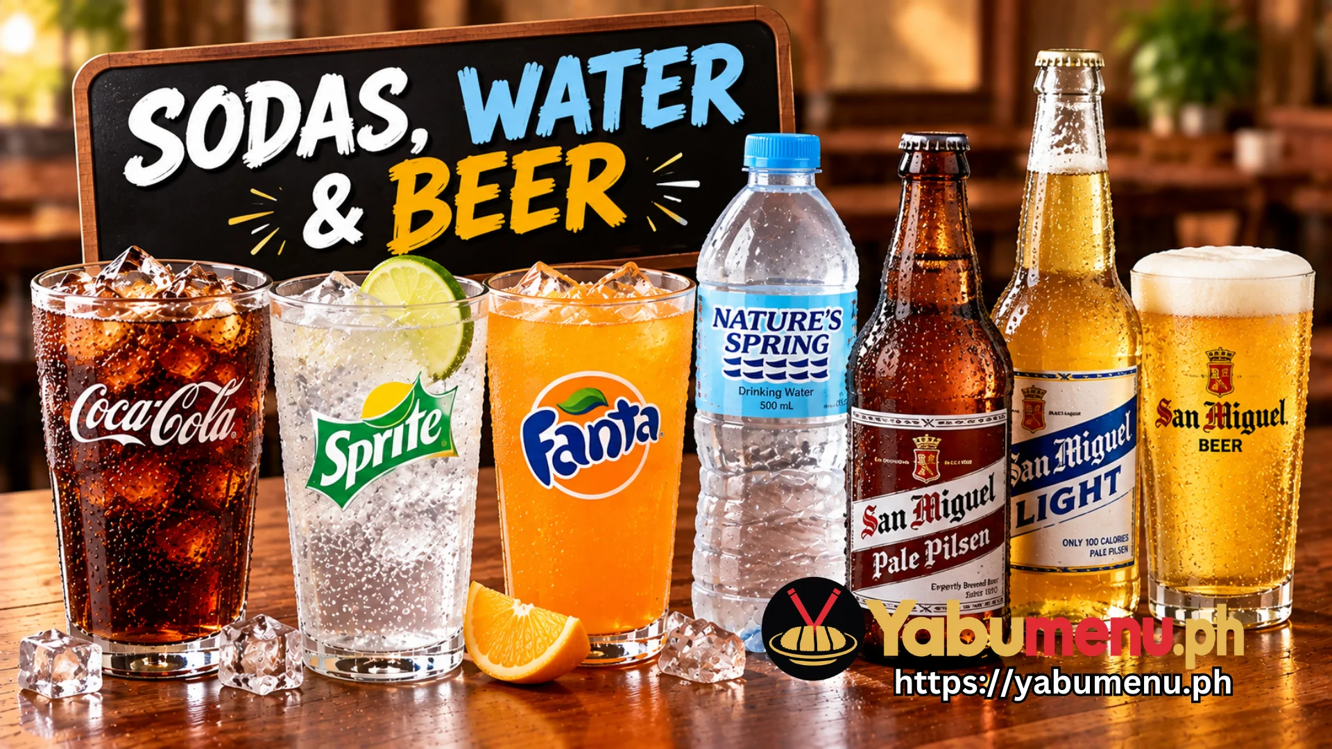 Sodas, Bottled Water and Beer Selection